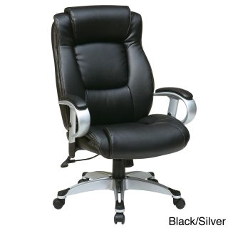 Office Star Products Work Smart Eco Leather Seat And Back Executive Chair
