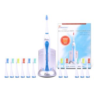 Pursonic S400 Deluxe Plus Sonic Electric Toothbrush With 12 Brush Heads