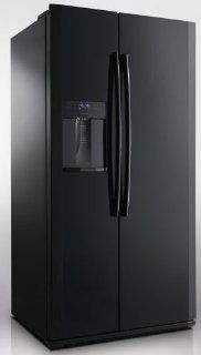 Samsung RSG257 24 Cubic Foot Side by Side Refrigerator with 2 Doors and Integrated Water & Ice, Black Pearl