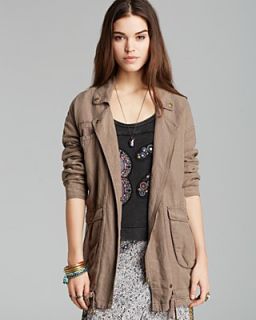 Free People Jacket   Rugged Embroidered Linen Twill's