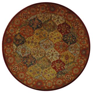 Handmade Heritage Bakhtiari Multi/red Wool Area Rug (6 Round)