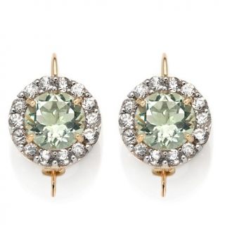 Rarities Fine Jewelry with Carol Brodie 10K Gemstone and White Zircon Earrings