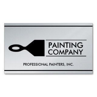 Painter Painting Contractor Paint Brush Platinum Business Card Template