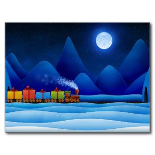 Christmas Train Post Cards