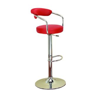 Woodland Imports 26 Adjustable Swivel Bar Stool with Cushion 87004 Seat Colo