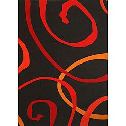 Hand tufted Contempo Swirl Wool Rug (6 X 9)