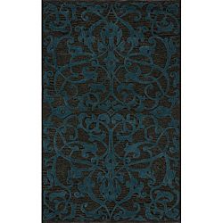 Hand tufted Shimmer Scroll Charcoal Rug (36 X 56)