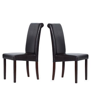 Warehouse Of Tiffany Brown Rubberwood Dining Chairs (set Of Four)