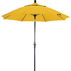 Escada Designs Fiberglass 9 foot Pacifica Yellow Crank And Tilt Umbrella Yellow Size 9 foot