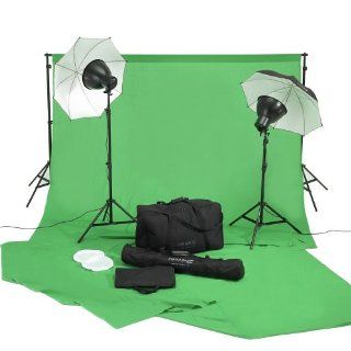 Square Perfect Professional Quality Video Studio in a Box w/ Background Stand Chromakey Green Screen  Photo Studio Backgrounds  Camera & Photo
