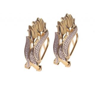 Jasmine Watson Two Tone Tulip Earrings 14K Gold —