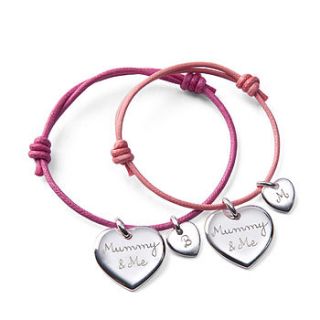mother and daughter personalised bracelet duo by merci maman