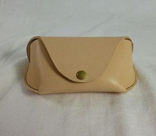 handmade leather glasses case by lewesian leathers