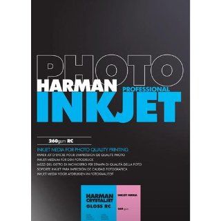 Harman CrystalJet Gloss RC Inkjet Paper, 260gsm, 8.5" x 11", 250 Sheets  Photo Quality Paper 
