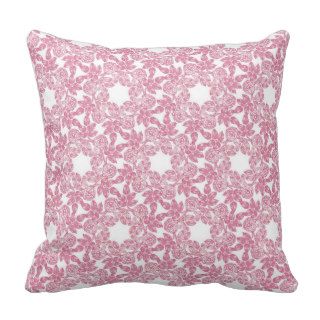 Vintage Girly Pink Cute Roses Pattern Pillows