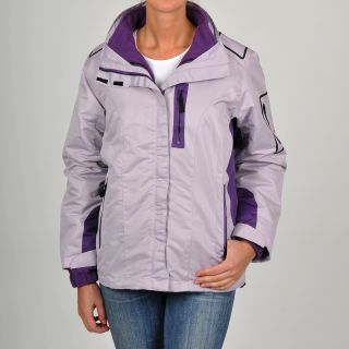 Excelled R o Womens 3 in 1 Water resistant Hooded Jacket Purple Size S (4  6)