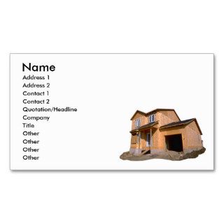 house under construction business card template
