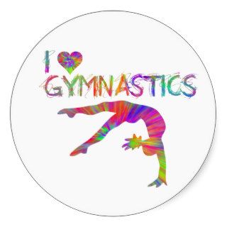I Love Gymnastics Tie Dye Shirts Bags Stickers etc