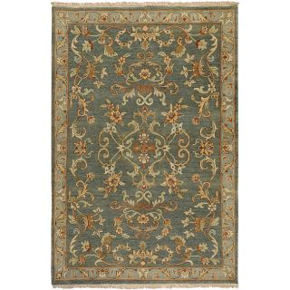 Hand knotted Legacy Green New Zealand Wool Rug (56 X 86)