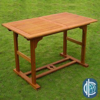 International Caravan Royal Tahiti 48 inch To 63 inch Butterfly Leaf Outdoor Rectangular Extension Table