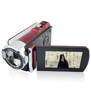2.7" LCD 1080P Full HD DV Camera 16x Zoom Camcorder 270Rotation(Red)  Camera & Photo