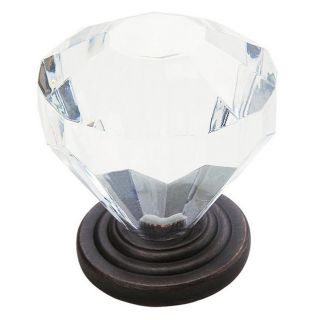 Amerock Crystal Knob With Oil rubbed Bronze Base (pack Of 5)