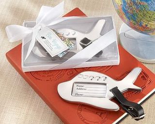 'bon voyage' airplane luggage tag by hope and willow
