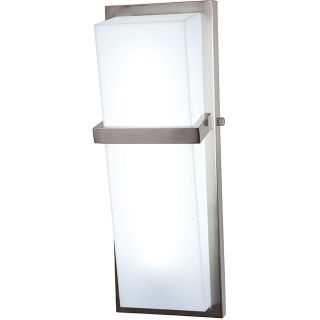 Access Sierra 1 light Brushed Steel Wall Vanity