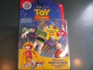 Toy Story 2 Zipline Rescue Buzz String Gliding Action Figure Disney Mattel Toys & Games