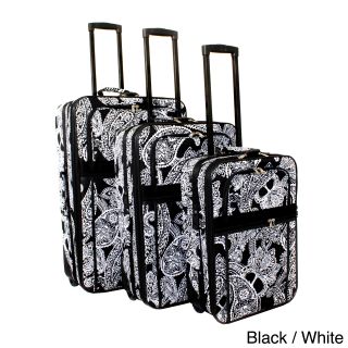 World Traveler Bandana Expandable 3 piece Upright Luggage Set