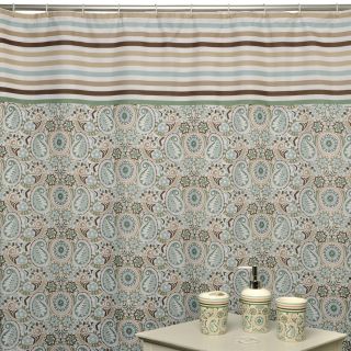 Waverly Paisley Prism Latte Shower Curtain And Bath Accessory 16 piece Set