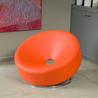Christopher Knight Home Modern Round Orange Accent Chair