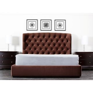 Abbyson Living Abbyson Living Presidio Chocolate Tufted Upholstered Queen size Bed Chocolate Size Queen