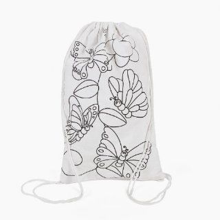 Color Your Own Butterfly Backpacks (1 dz) Toys & Games