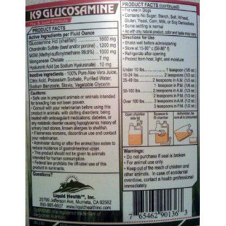 Liquid Health K 9 Glucosamine with OptiMSM, Hip and Joint Formula, 32 Ounce Unit  Pet Bone And Joint Supplements  Kitchen & Dining