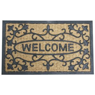 Rubber cal Welcome To Our House Coir Rubber Welcome Mat