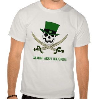 Jolly Roger Pirate St. Patrick's Day T Shirt