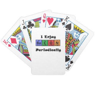 Periodic Table Bacon Science Chemistry Funny Poker Cards