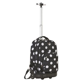 Rockland Black Dot Rolling Laptop Backpack