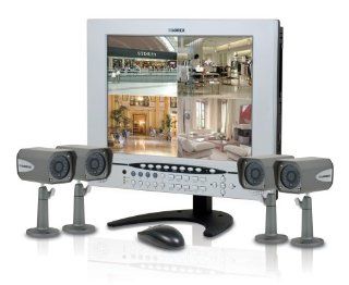 Lorex L15LD424251 Networkable 15 Inch LCD 4 Channel Surveillance System with 4 Weatherproof Night Vision Cameras and 250GB H.264 Integrated DVR  Complete Surveillance Systems  Camera & Photo