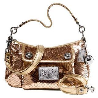 Coach Limited Edition Sequin Groovy Convertiable Shoulder Bag Purse 15381 Gold Shoulder Handbags Shoes