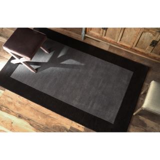 Nuloom Nuloom Handmade Zen Solid Border Wool Rug (76 X 96) Gray Size 76 x 96