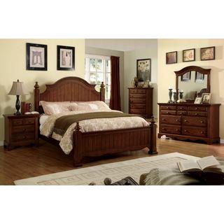 Furniture Of America Springbay Cherry Oak Finish 4 piece Queen size Bed Set
