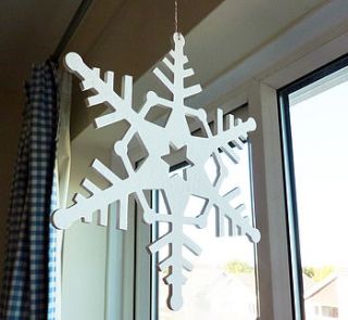 christmas hanging snowflake by little cherub design
