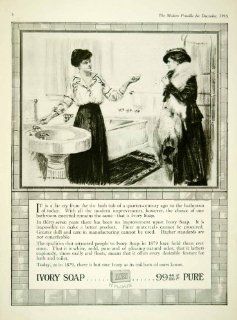 1916 Ad Ivory Soap Vintage Bathroom Bath Tub Bathtub Sink Personal Hygiene Lady   Original Print Ad   Vintage Bathroom Decor