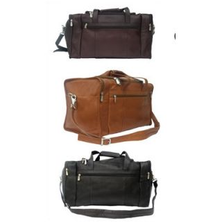 Piel Leather Traveler 19 Leather Travel Duffel with Side Pockets