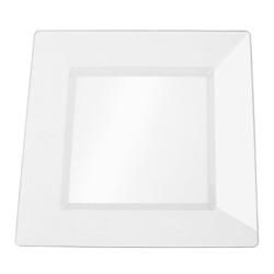 Silveredge Clear 10.75 inch Square Plastic Plates (set Of 10)