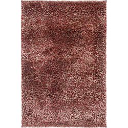 Hand woven Red Shag Rug (2 X 3)