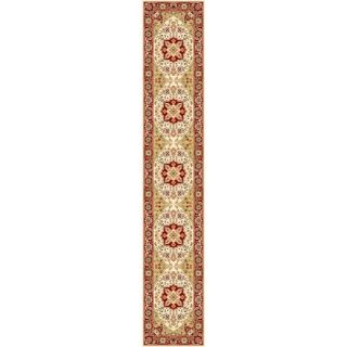 Lyndhurst Collection Traditional Ivory/red Runner (23 X 16)