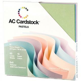 American Crafts 80lb Cardstock, 8 x 8in Pastel Colors